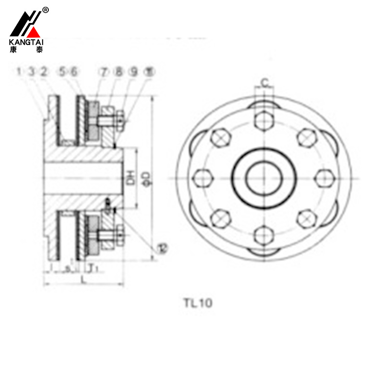 TL-C 型摩擦式扭力限制器型聯(lián)軸器