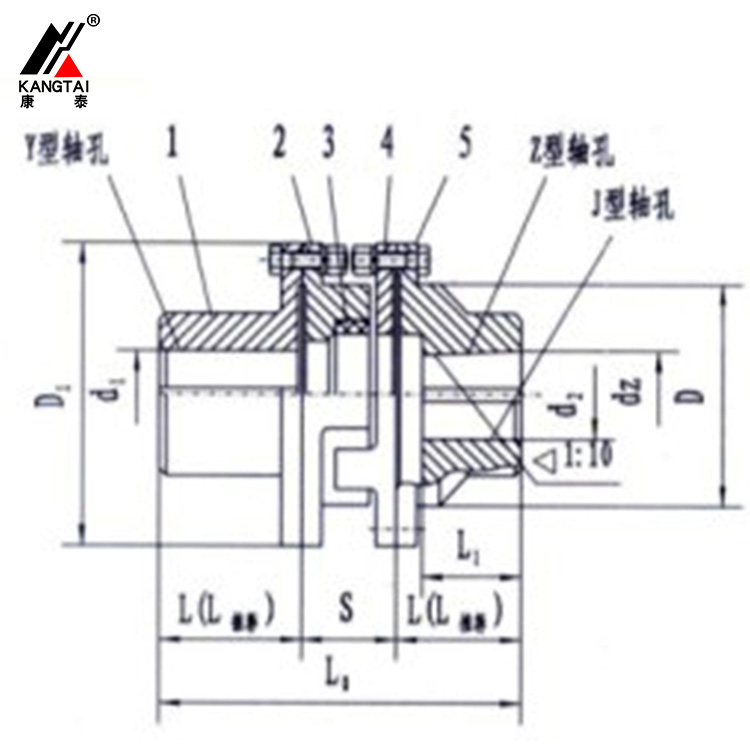 LMS型雙法蘭型梅花形彈性聯(lián)軸器